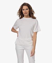 extreme cashmere N°268 Cuba Katoen-Cashmere T-shirt - Snow