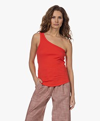 by-bar Charly One Shoulder Top - Poppy Red