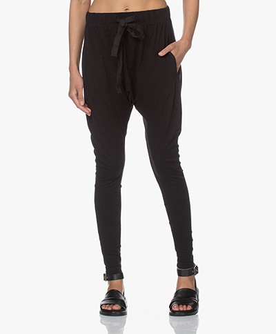 bassike Slouch Jersey Loose-fit Pants - Black
