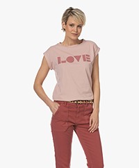 by-bar Thelma Love Flock Print T-shirt - Light Violet
