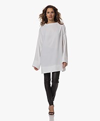 Woman by Earn Lon Crepe Oversized Blouse - Off-white