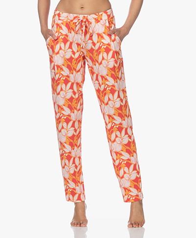 HANRO Sleep & Lounge Printed Jersey Pants - Sunny Flower