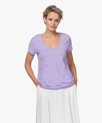 Drykorn Avivi Slub Jersey T-shirt - Purple