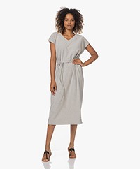 Penn&Ink N.Y Brushed Jersey Midi Dress - Grey Melange