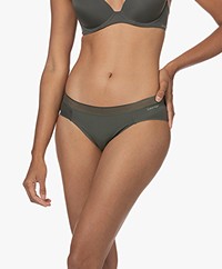 Calvin Klein Microfiber and Lace Thong - New Slate