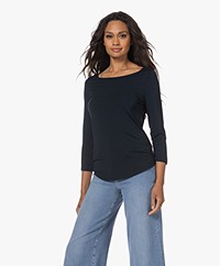 no man's land T-shirt met Driekwartmouwen - Dark Sapphire