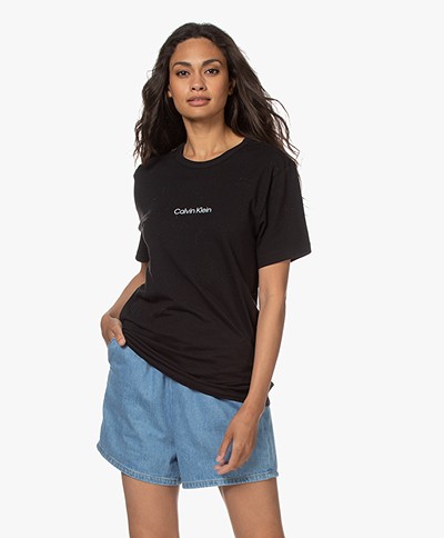 Calvin Klein Modern Structure Cotton Blend T-shirt - Black