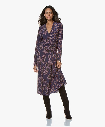 Rag & Bone Odette Printed Midi Dress - Violet