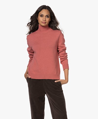 Sibin/Linnebjerg Cat Merino Wool Turtleneck Sweater - Blush