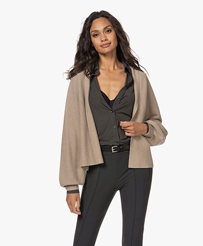 Drykorn Manui Cotton and Cashmere Blend Cardigan - Brown