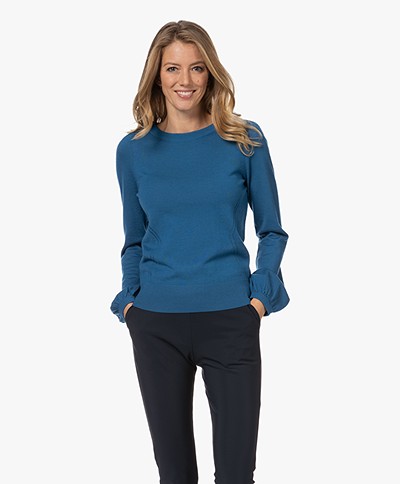 Plein Publique La Coeur Merino Wool Sweater - Petrol Blue