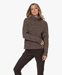 Sibin/Linnebjerg Alpaca Blend Turtleneck Sweater - Brown