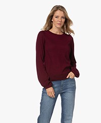 Plein Publique La Coeur Merino Wool Sweater - Dark Red
