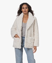 Zadig & Voltaire Fleur Curly Faux Fur Jas - Sugar
