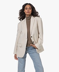 ANINE BING Quinn Oversized Wollen Blazer - Dove