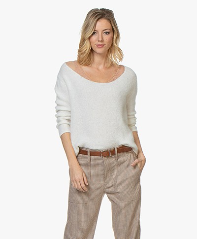 American Vintage Woxilen Oversized Sweater - Blanc