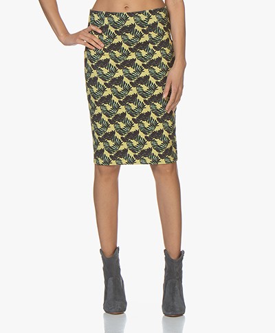 Kyra & Ko Lilo Textured Jersey Print Skirt - Desert