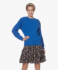 by-bar Daan Alpaca Blend Puff Sleeve Sweater - Kings Blue