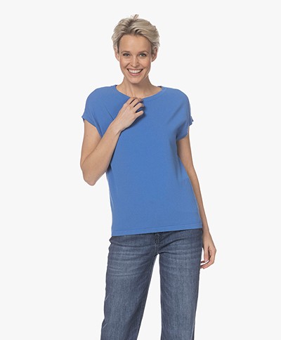 Sibin/Linnebjerg Atlanta Knitted T-shirt - Clear Blue