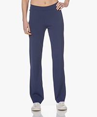 KYRA Clarisse Knitted Viscose Blend Pull-on Pants - Strong Blue