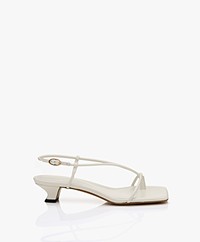 By Malene Birger Tevia Leather Heeled Sandals - Tinted White