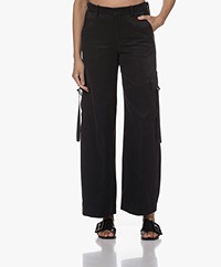Drykorn Young Viscose Blend Cargo Pants - Black