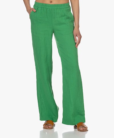 KYRA Anja Linen Pull-on Pants - Fern Green