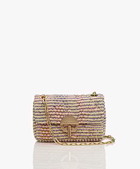Vanessa Bruno Nano Moon Doorgestikte Tweed Schoudertas - Multicolor