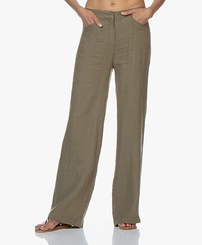 Kyra & Ko Rhode Linen Pants - Khaki