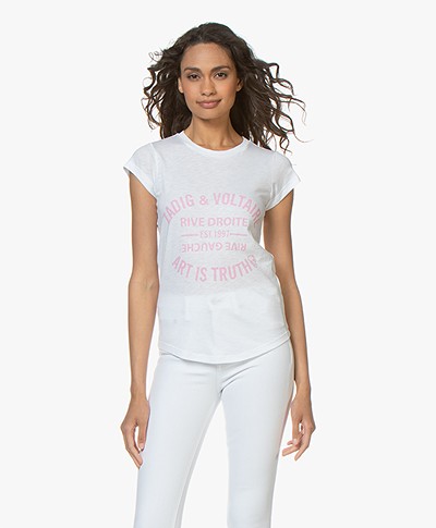 Zadig & Voltaire Skinny Blason Print T-shirt - Wit