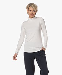 LaSalle Tencel Jersey Colshirt - Panna