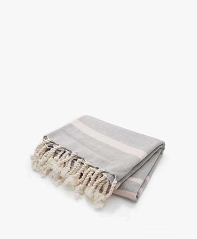 Filippa K Soft Sport Beach Towel - Grey/Pale Pink