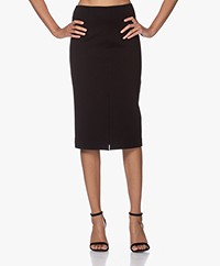 LaSalle Jersey Pencil Skirt - Black 