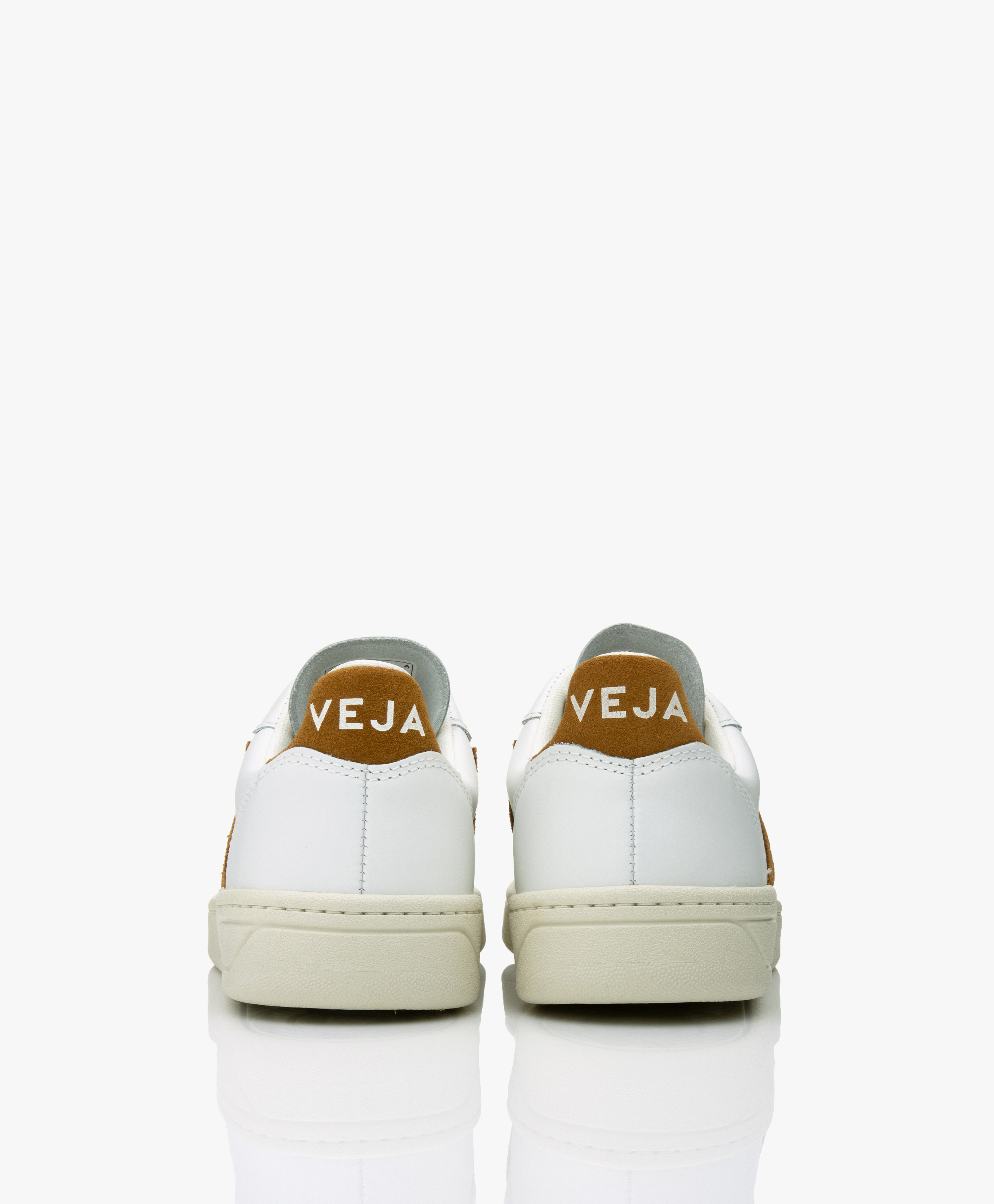 Veja V-10 Leather Sneakers - Extra White/Camel - vx022652 extra