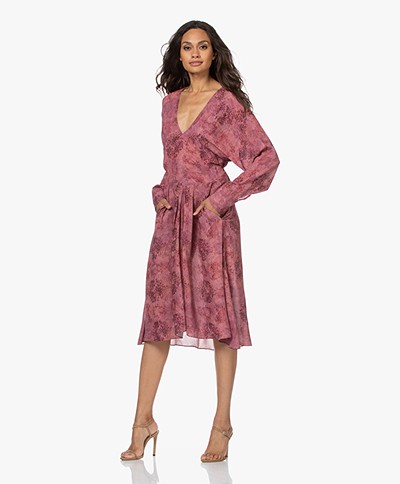 IRO Gleio Viscose Printed Dress - Venetian Pink