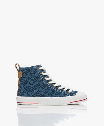 See by Chloé Aryana High-Top Logo Sneakers - Blue