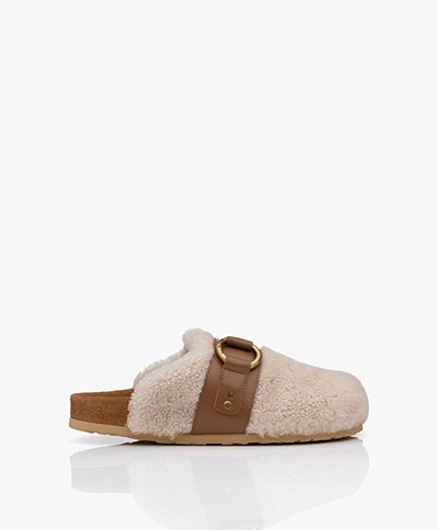 See by Chloé Gema Faux Lammy Loafers - Texan Nuvolato