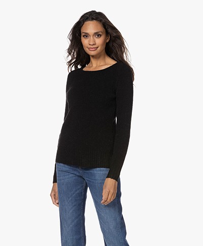 KYRA Rena Wool and Alpaca Blend Sweater - Black