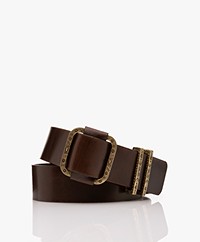 ba&sh New Boxane Leather Belt - Marron