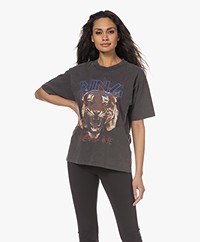 ANINE BING Tiger Print T-shirt - Black