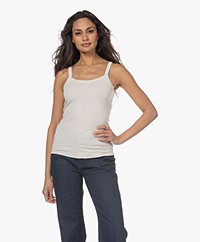 Filippa K Fine Rib Singlet - Ivoor