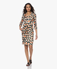 KYRA Lilja Jersey Print Dress - Mandarin