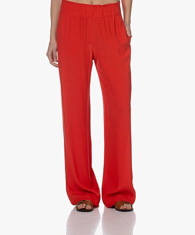 by-bar Robyn Viscose Crepe Pull-on Pants - Poppy Red