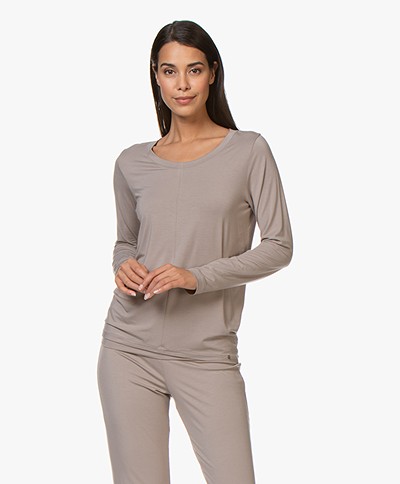 HANRO Modal Yoga Long Sleeve - Taupe