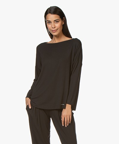 Calvin Klein Modal Pajama Top - Black