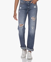 Denham Bardot Straight Fit Stretch Jeans - Mid Blue