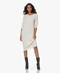 Sibin/Linnebjerg Nomi Knee-length Merino Wool Dress - Off-white