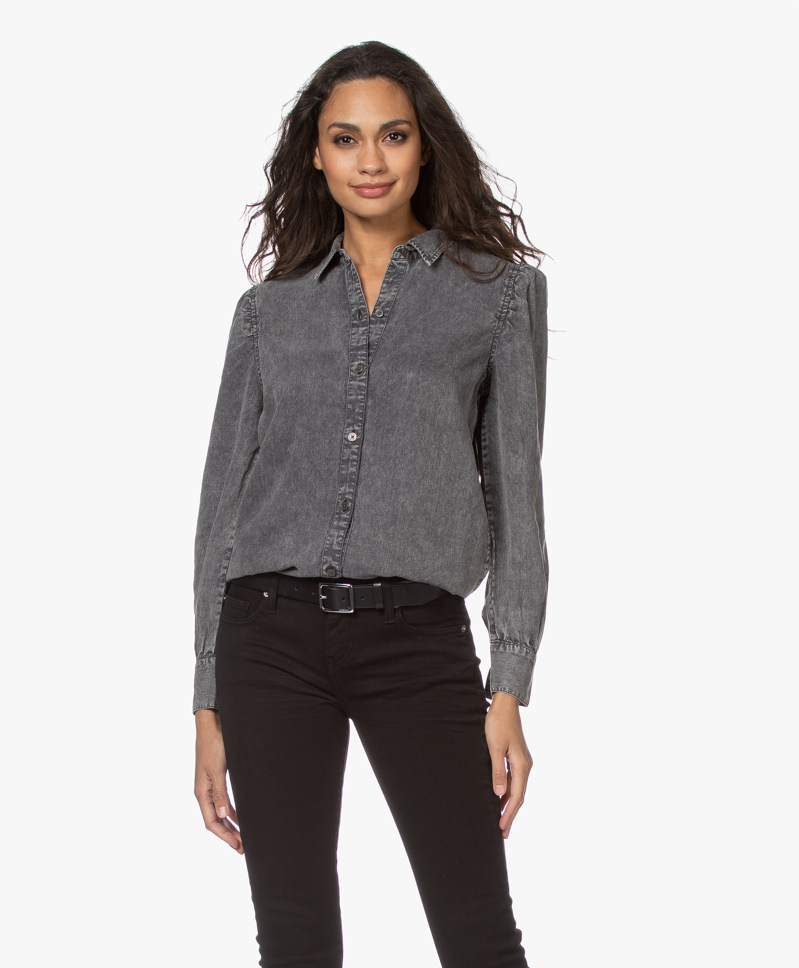 Rails Angelica Tencel Denim Blouse - Acid Wash Black - 702-659a-2422 ...