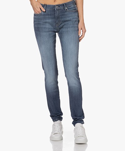 Denham Needle Dakota High Skinny Jeans - Mid Blue