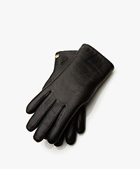 Rhanders Anna Lined Lamb Leather Gloves - Black